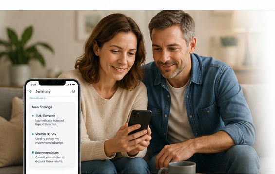 Couple using KlariaHealth together on a phone